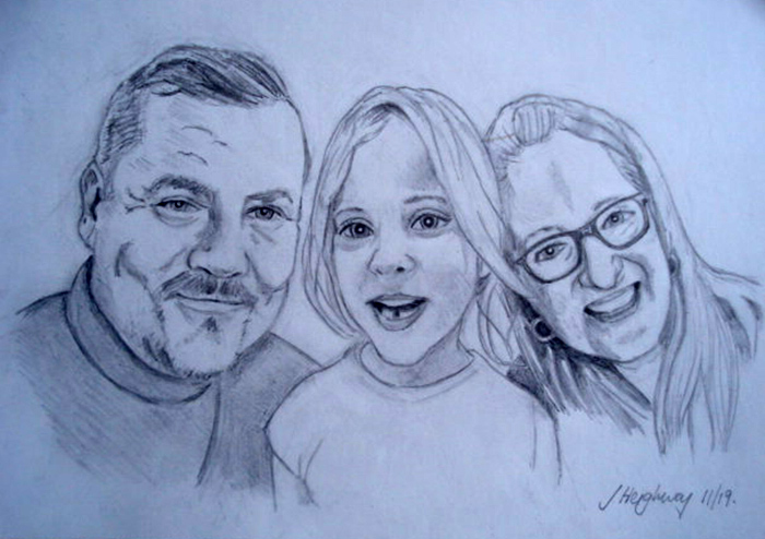 Keith, Helen & Sophie portrait