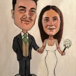 Shakeea James Wedding caricatures acrylic