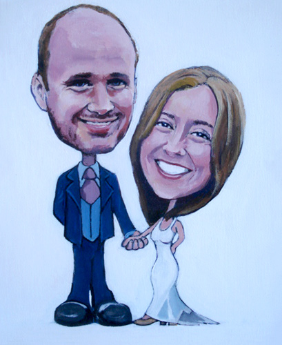 holly and martin caricature