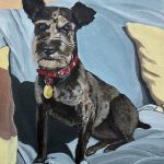 pet lucy acrylic on canvas board