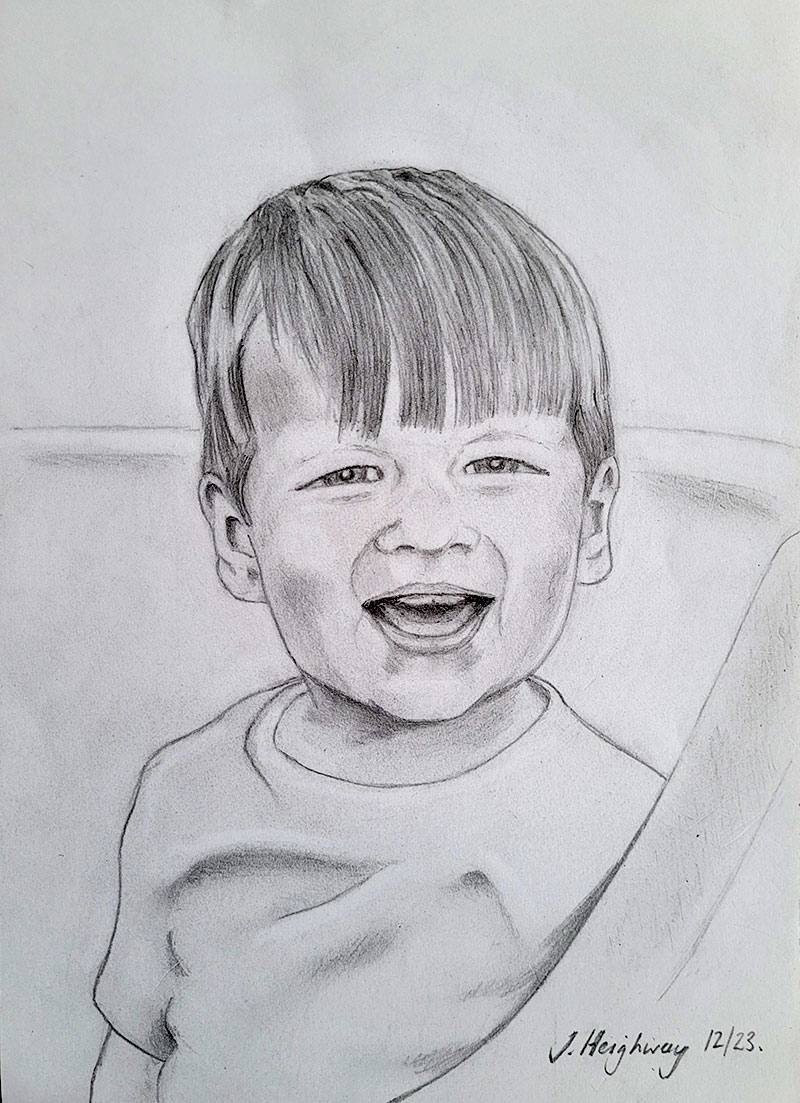 rory a4 paper portrait drawing