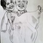 ryan and millie pencil drawing